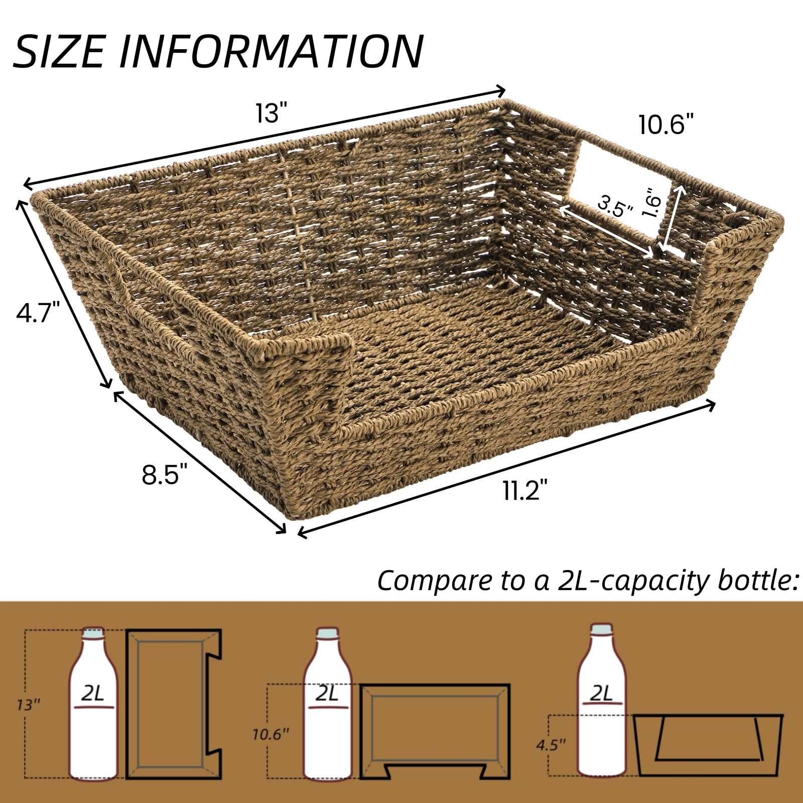Nagpew paper rope basket on pantry shelf for neat storage