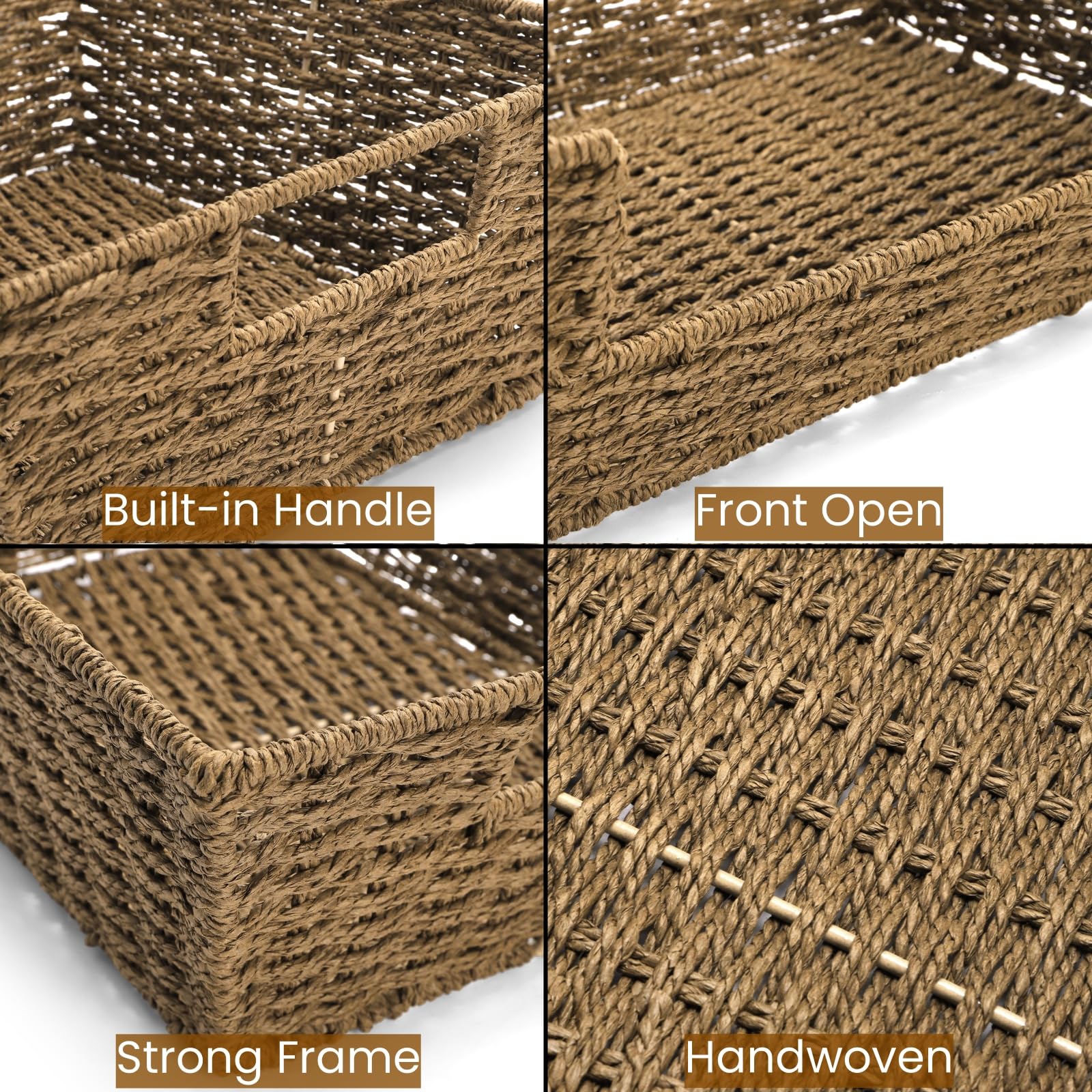 Nagpew two pack baskets with built in handles for easy transport