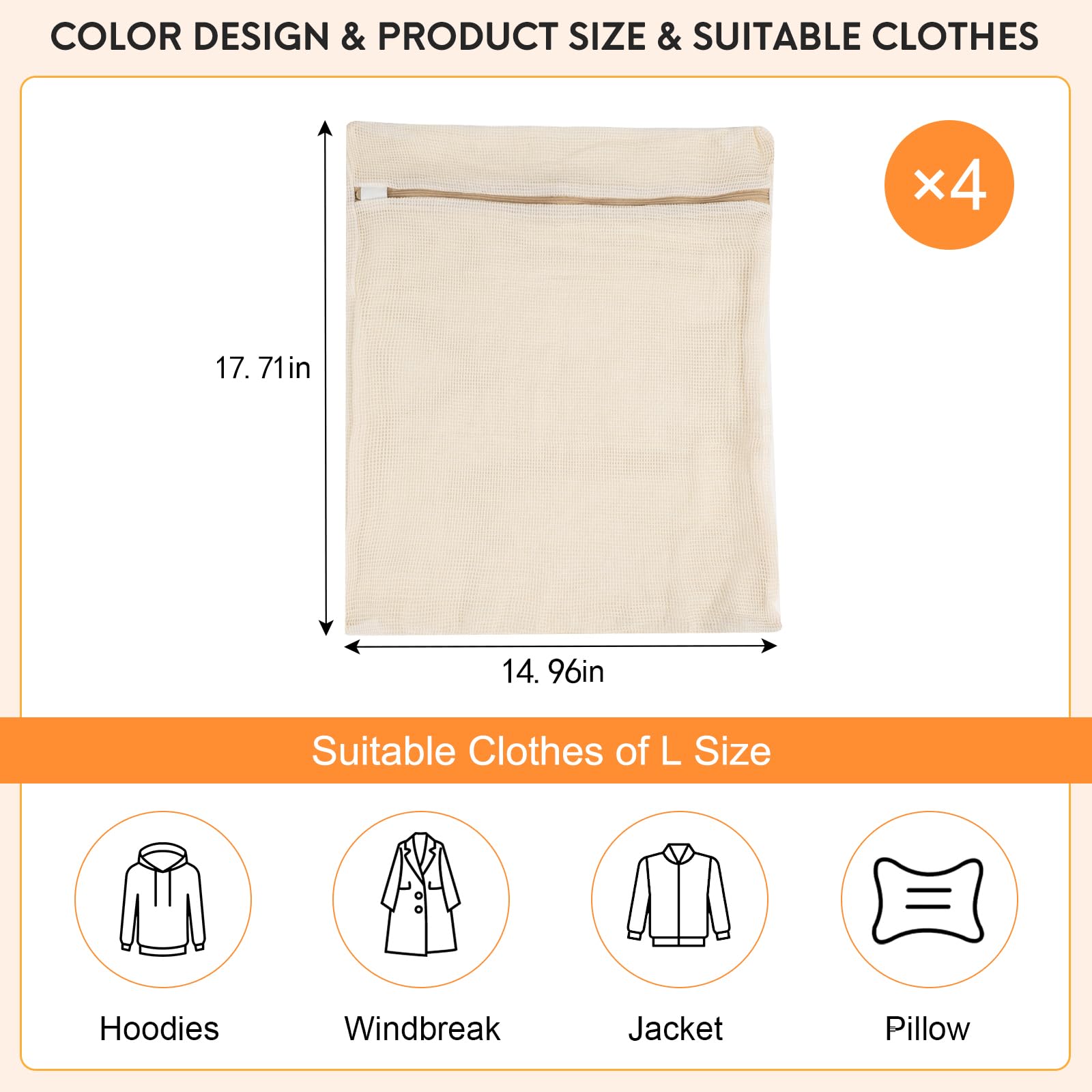 NAHADS breathable mesh design enables easy water flow during wash.