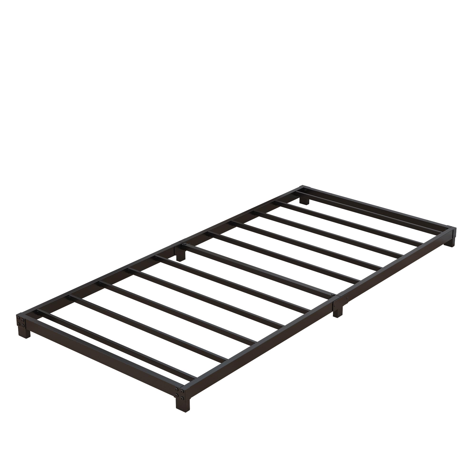 Nailsong 3-inch twin bed frame matte black finish for modern bedrooms.