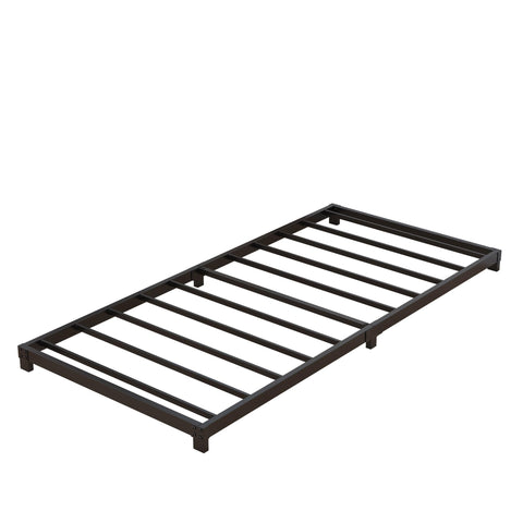 Nailsong 3-inch twin bed frame matte black finish for modern bedrooms.