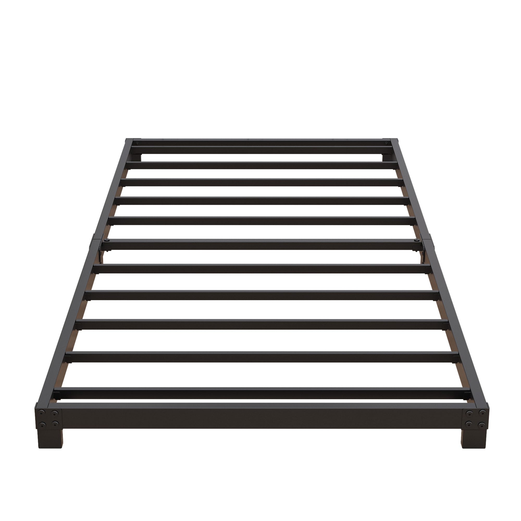 Nailsong 4in twin bed frame fits standard mattresses with ample clearance.