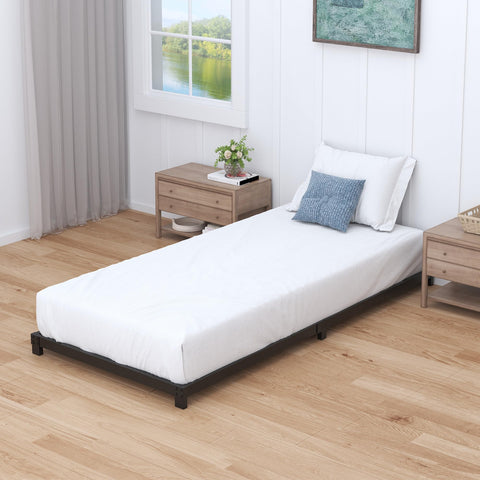 Nailsong 4in twin bed frame reinforced legs provide rugged durability.