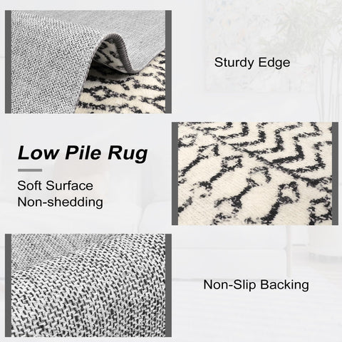 Nailttos soft low-pile faux-wool texture feels cozy under feet.