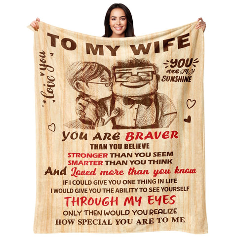 NAIREG Mothers Day blanket on bed, a cozy surprise for your wife with warmth