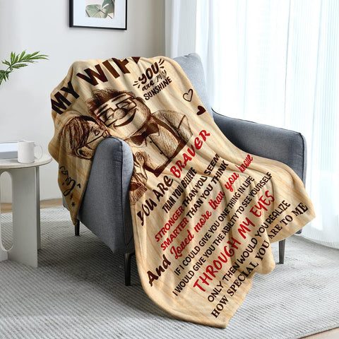 NAIREG To My Wife Blanket folded for gifting heightens surprise.
