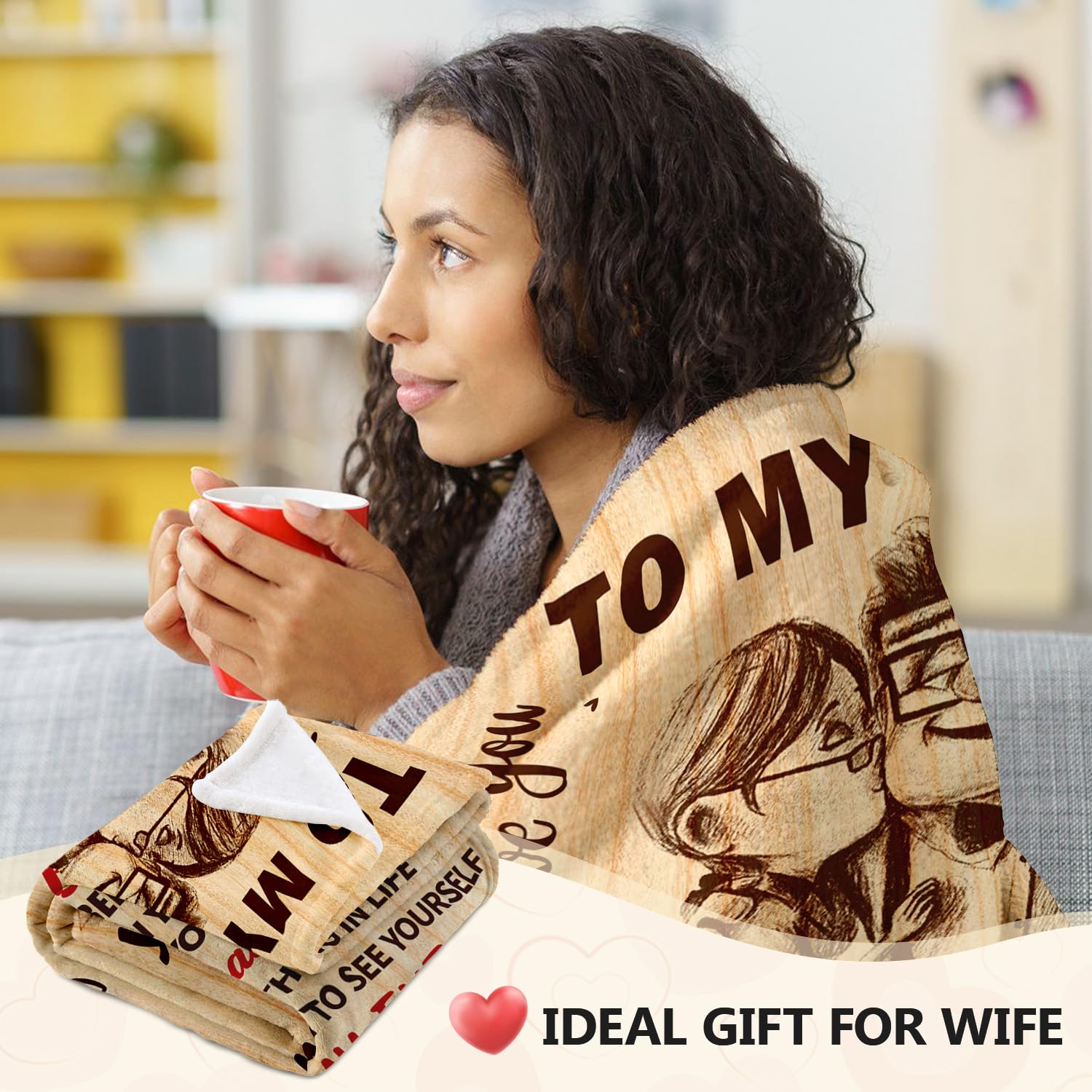 NAIREG To My Wife Blanket heartful message evokes sentimental moments.