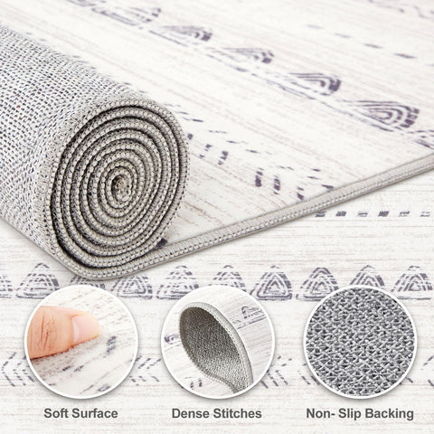 Nakagishi area rug dining room bright pattern enhances modern decor