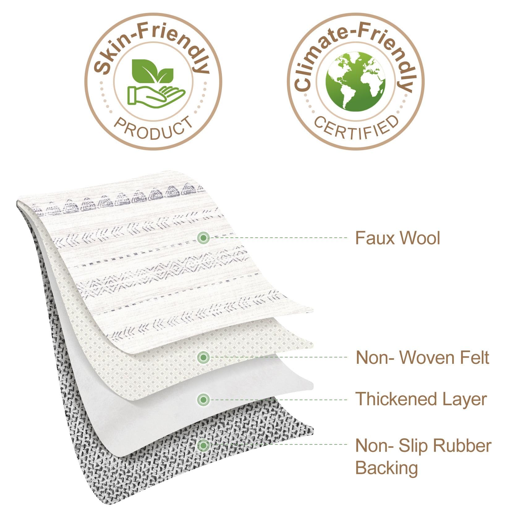 Nakagishi area rug easy care surface wipes clean after spills