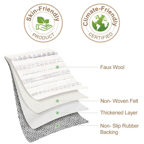 Nakagishi area rug easy care surface wipes clean after spills