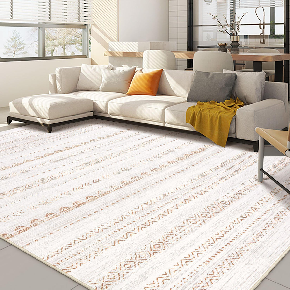 Nakagishi area rug five-by-seven soft texture for cozy living spaces