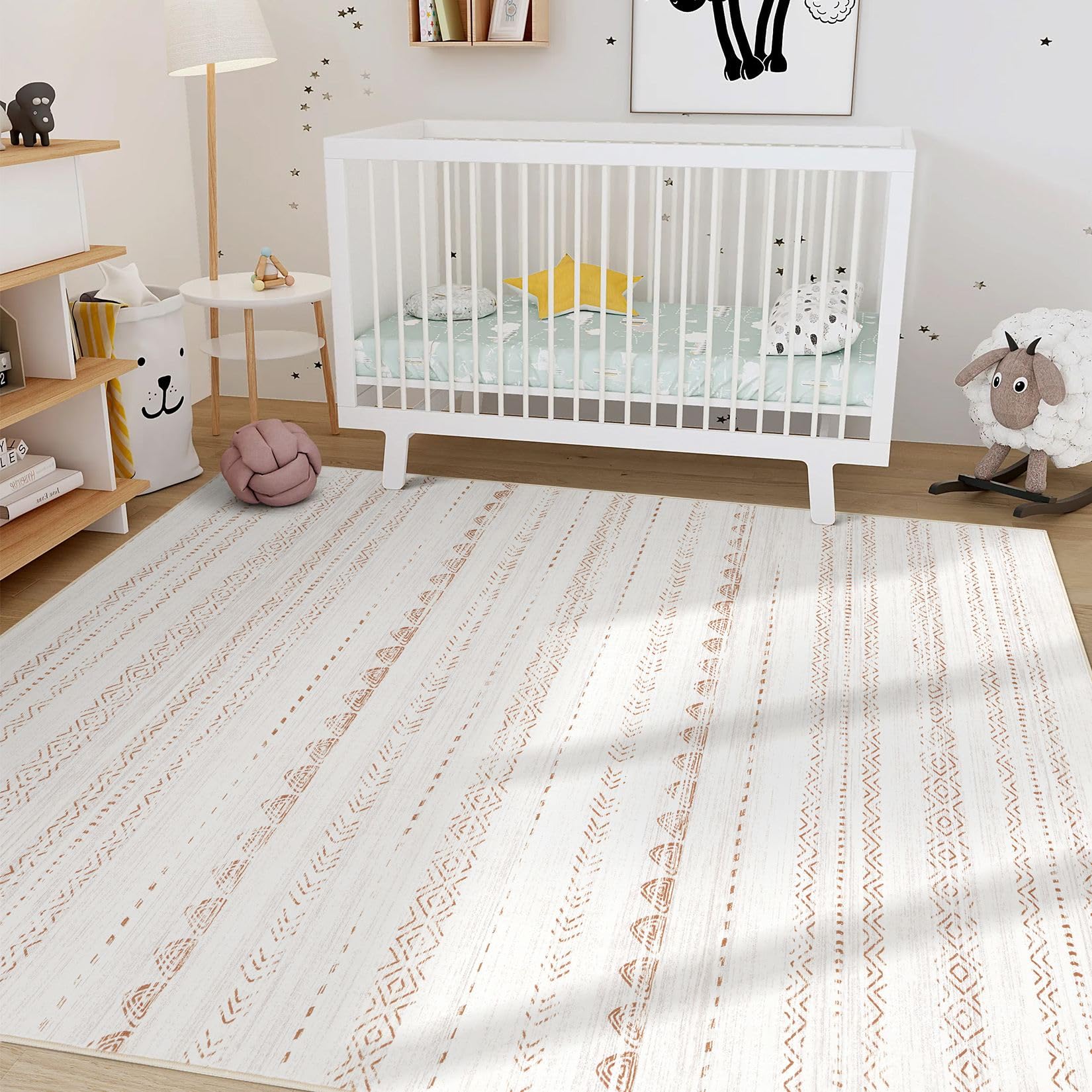 Nakagishi area rug kid-friendly playroom setup supports safe play