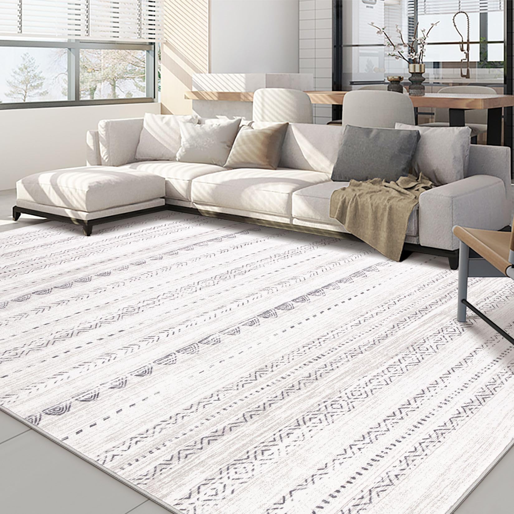 Nakagishi area rug living room 5x7 shows soft texture for cozy family time