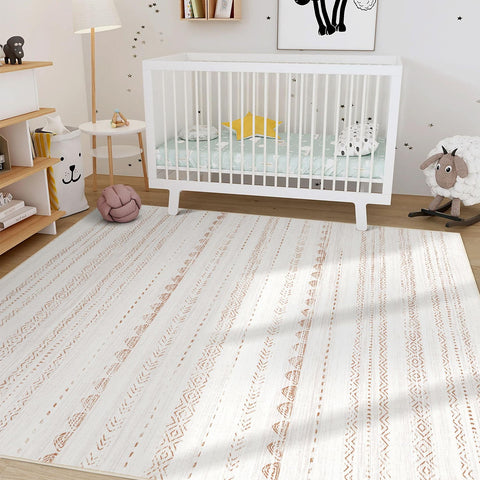 Nakagishi area rug stain resistant polyester stays cleaner longer.