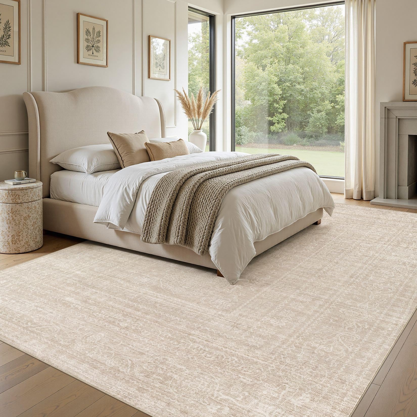 Nakagishi dining-room rug defining the dining area elegantly.