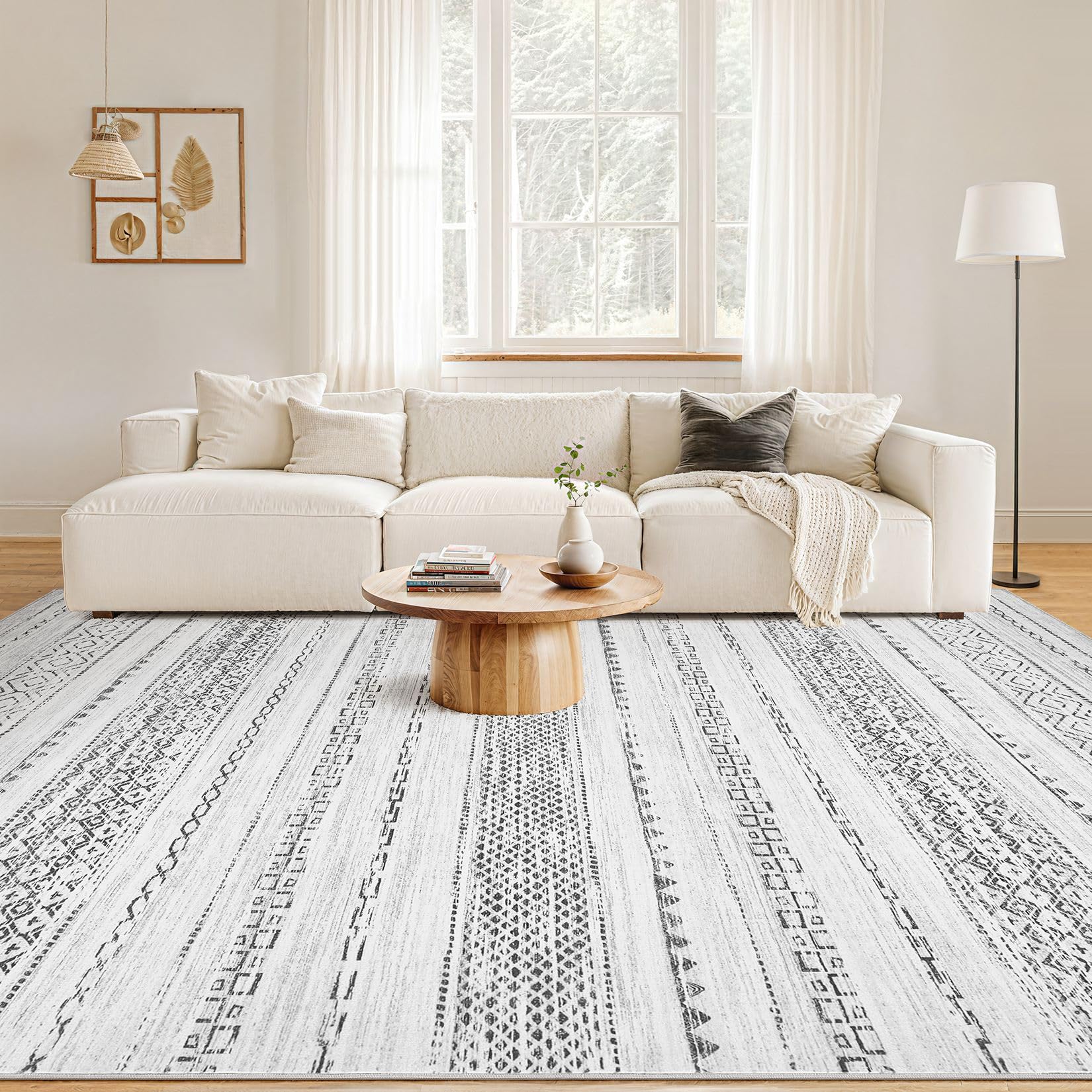 Nakagishi rug with non-slip backing stays secure on smooth floors.