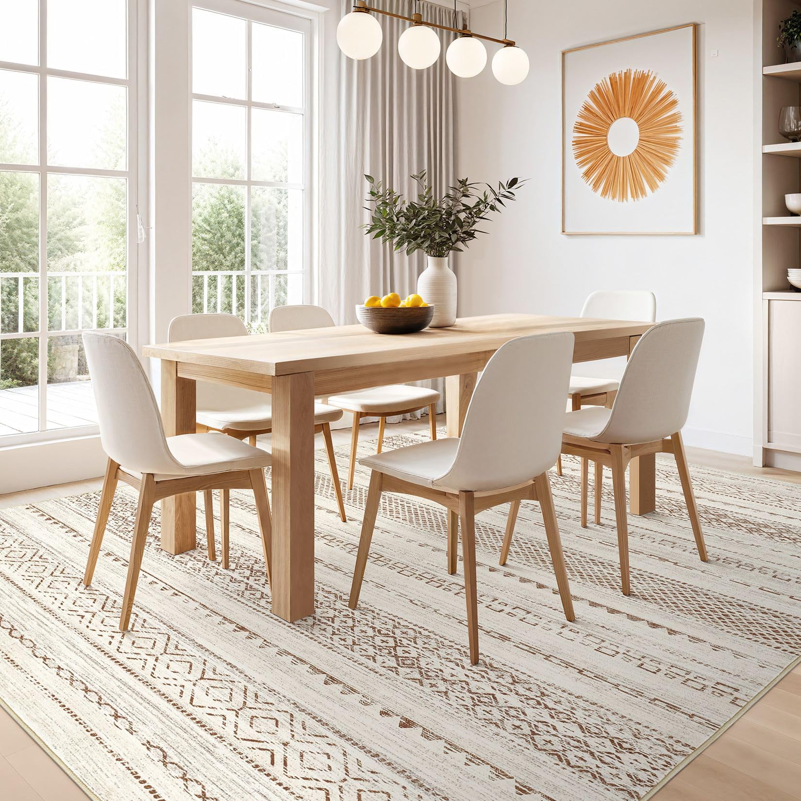 Nakagishi soft-pile rug feels plush under feet.