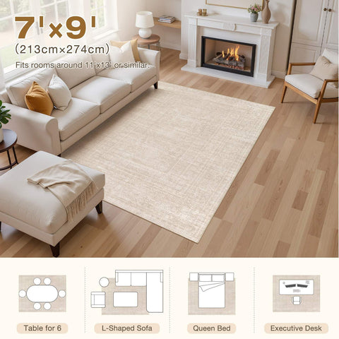 Nakagishi stain-resistant rug designed for easy cleaning.
