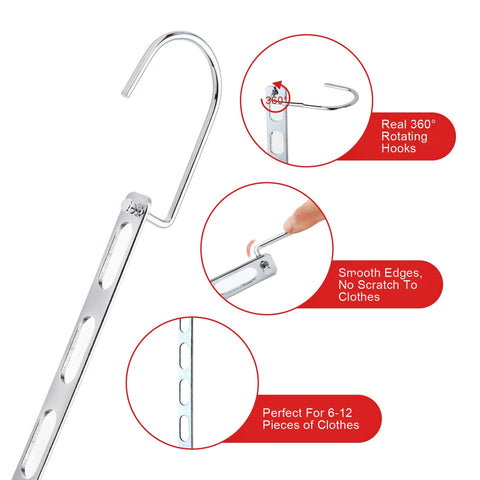 NakBinx space-savers fit wide closet rods for easy installation and accessibility.