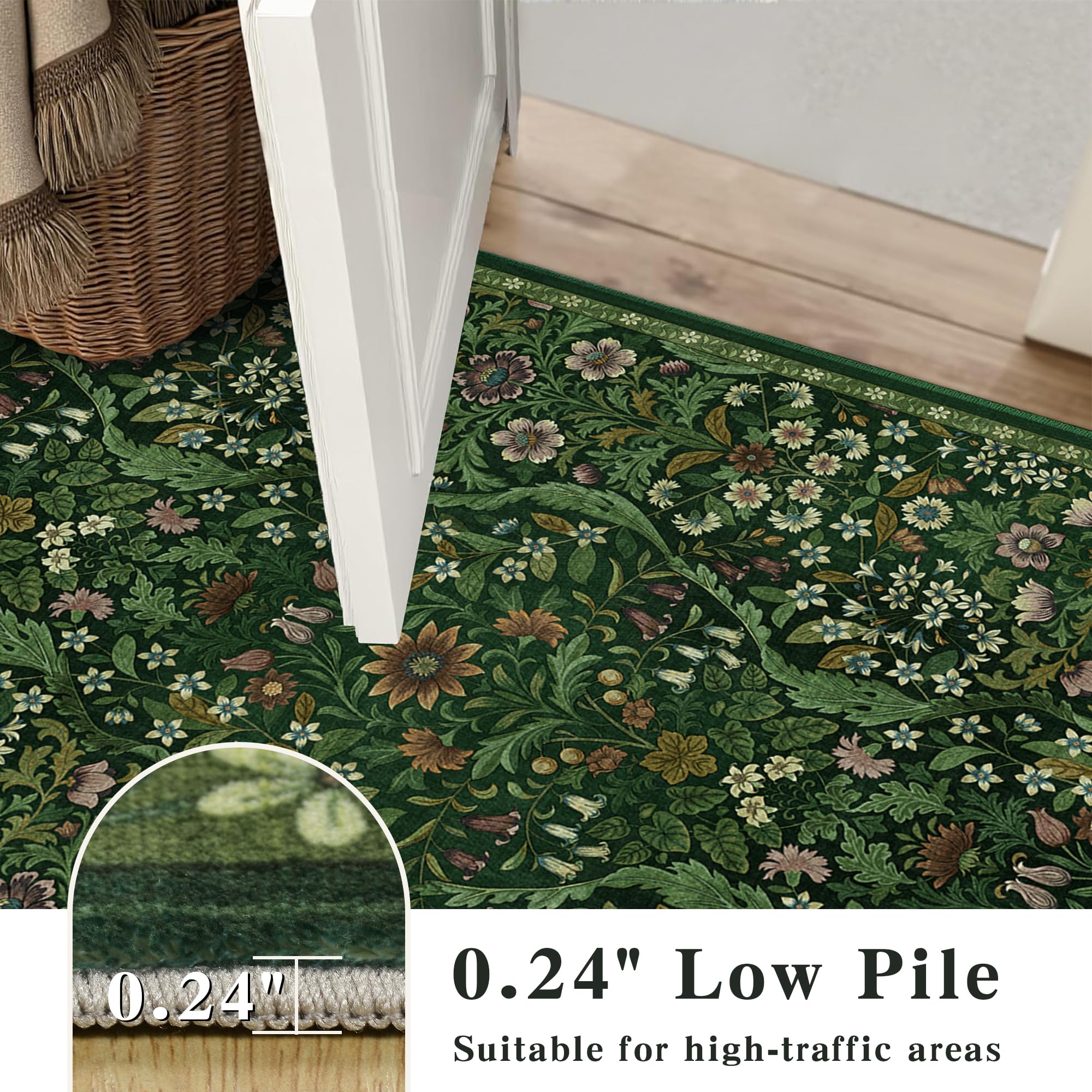 NakedCloud 5x7 rug in a kids room with botanical motif