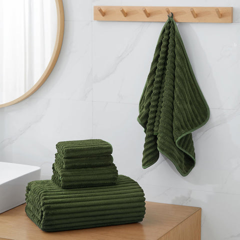 Nalivo 6-piece set large towels 30x60 for full-body wrap and absorbent drying