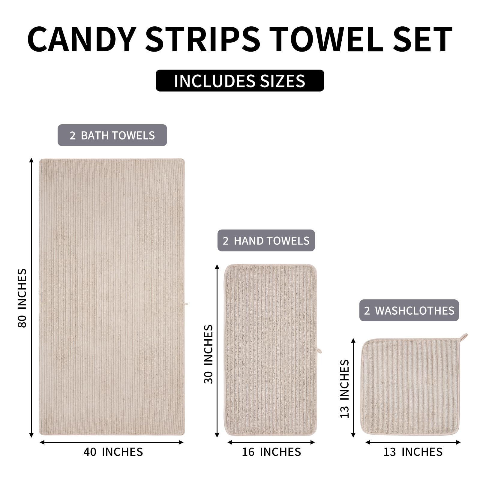 NALIVO beige towel set ideal for bathrooms, hotels, and spa-like routines