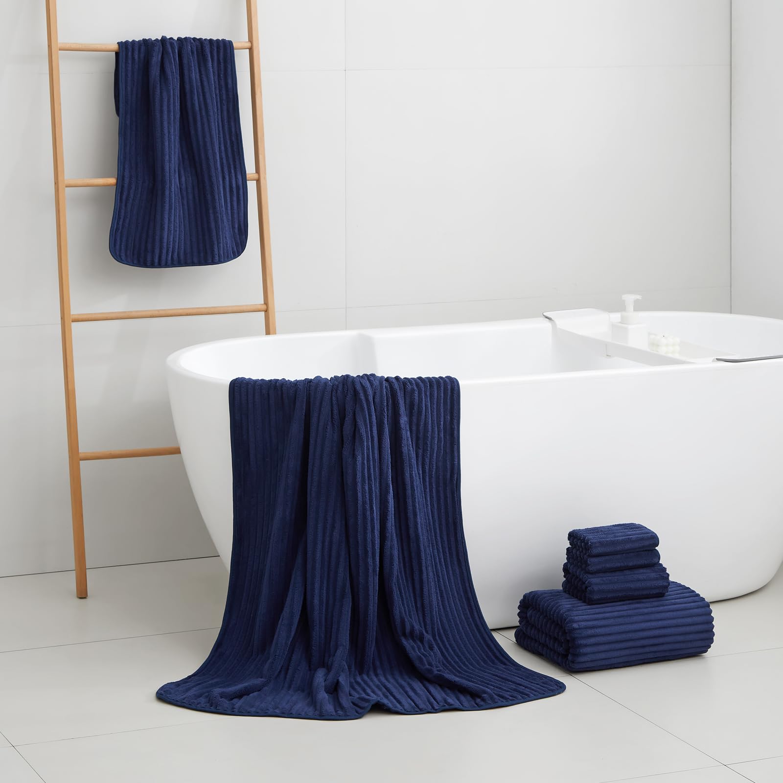 NALIVO hanging loop design keeps towels organized and air-drying-ready.
