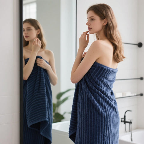 NALIVO navy blue color adds a luxurious, hotel-inspired look.