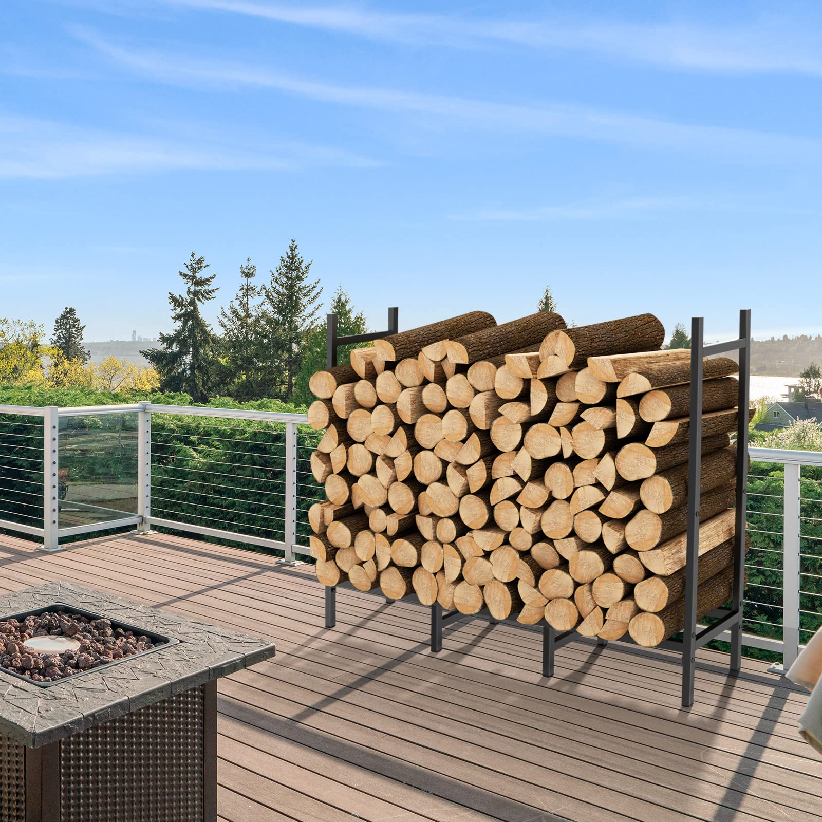 NANANARDOSO weatherproof solution for outdoor log storage.