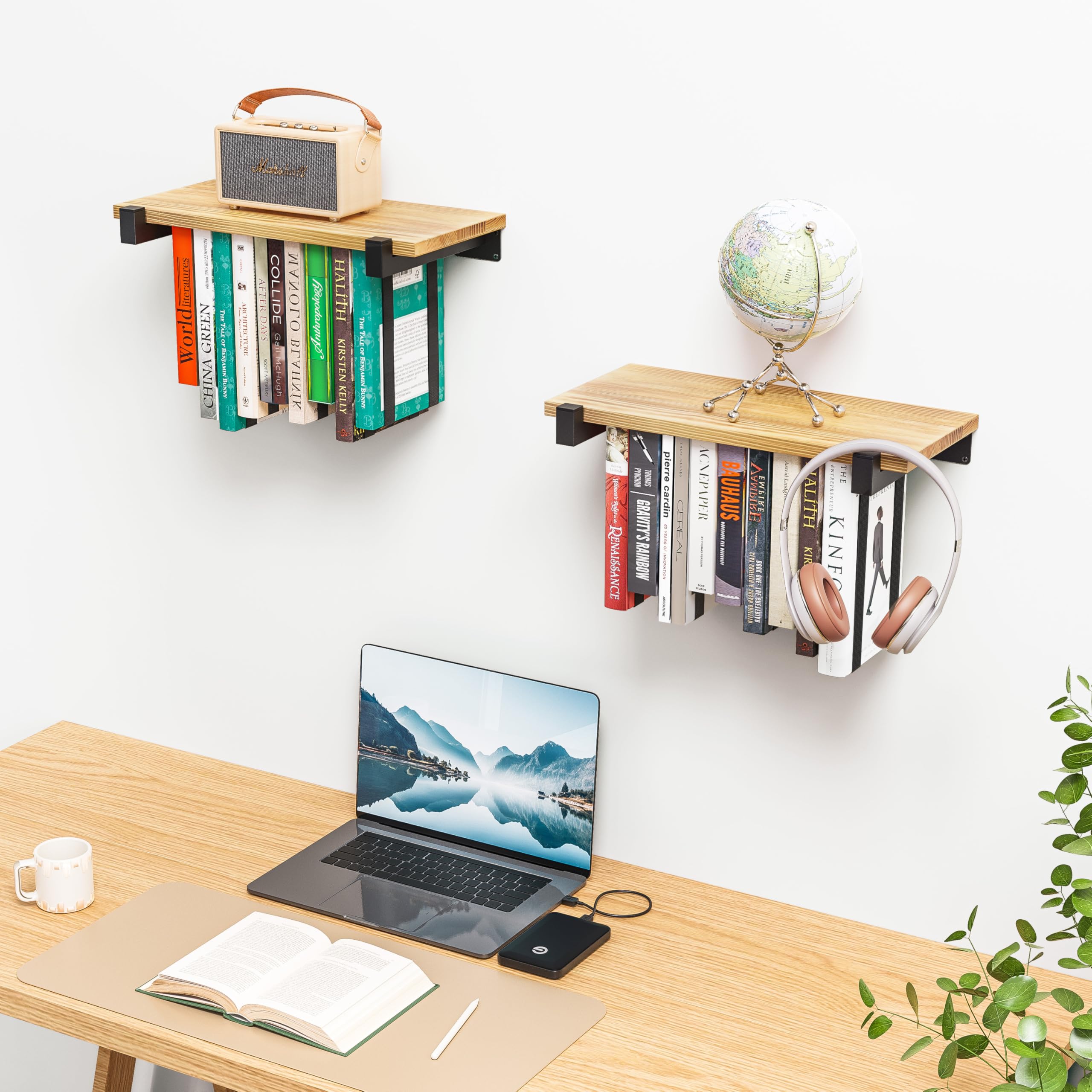 NANATI wall shelf with 50 lb capacity for durable storage.