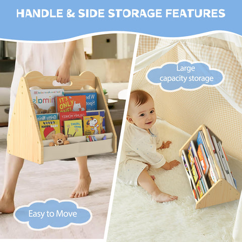 NANATI eco-friendly pine wood with rounded edges for safe play.