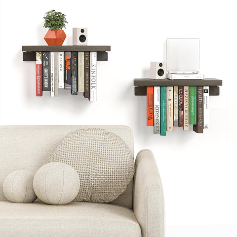 NANATI wooden shelf brackets supporting up to 70 lb in daily use