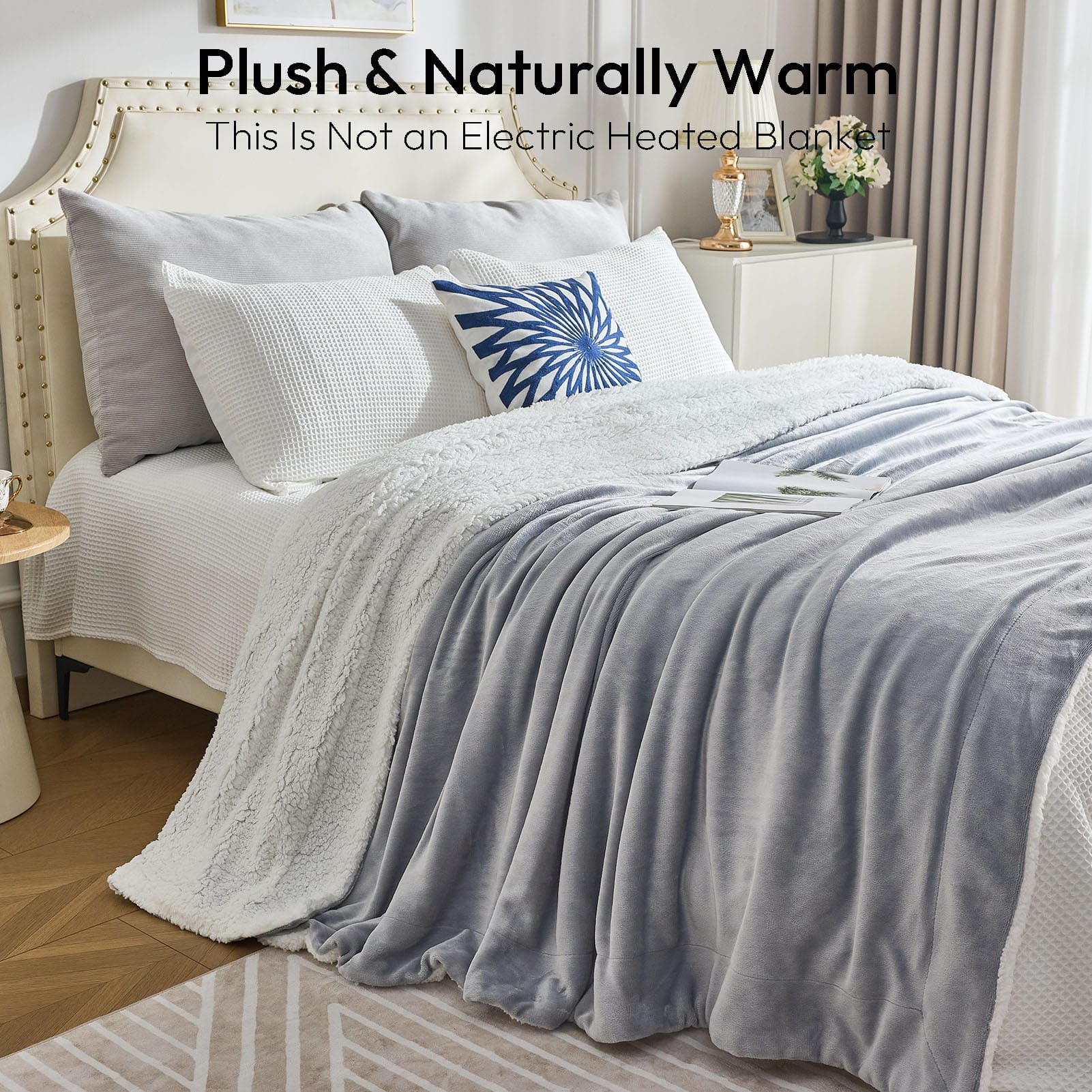 NANPIPER Sherpa Blanket machine washable for hassle-free care.