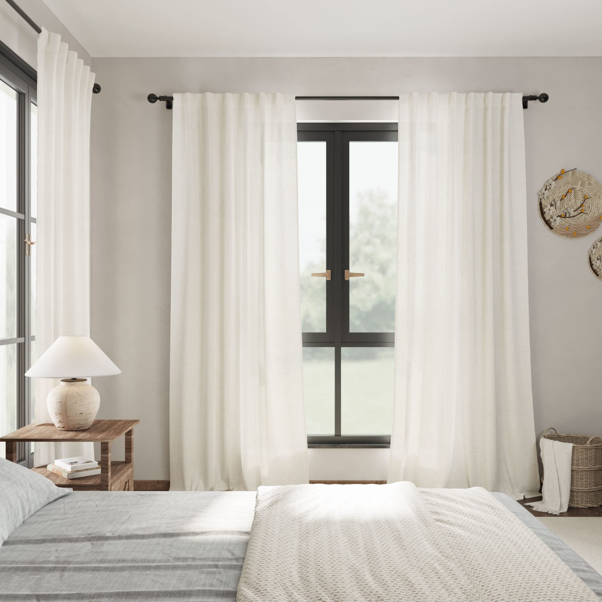 Nanspring machine-washable linen curtains simplify care