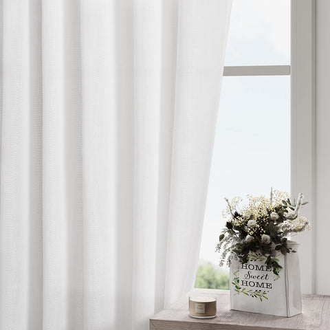 Nanspring soft neutral linen shade close-up showing cozy ambiance