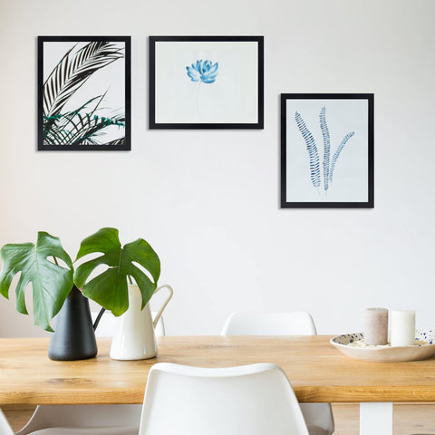 NAOKBOEE 20x27 black frame on wall enhances room decor.