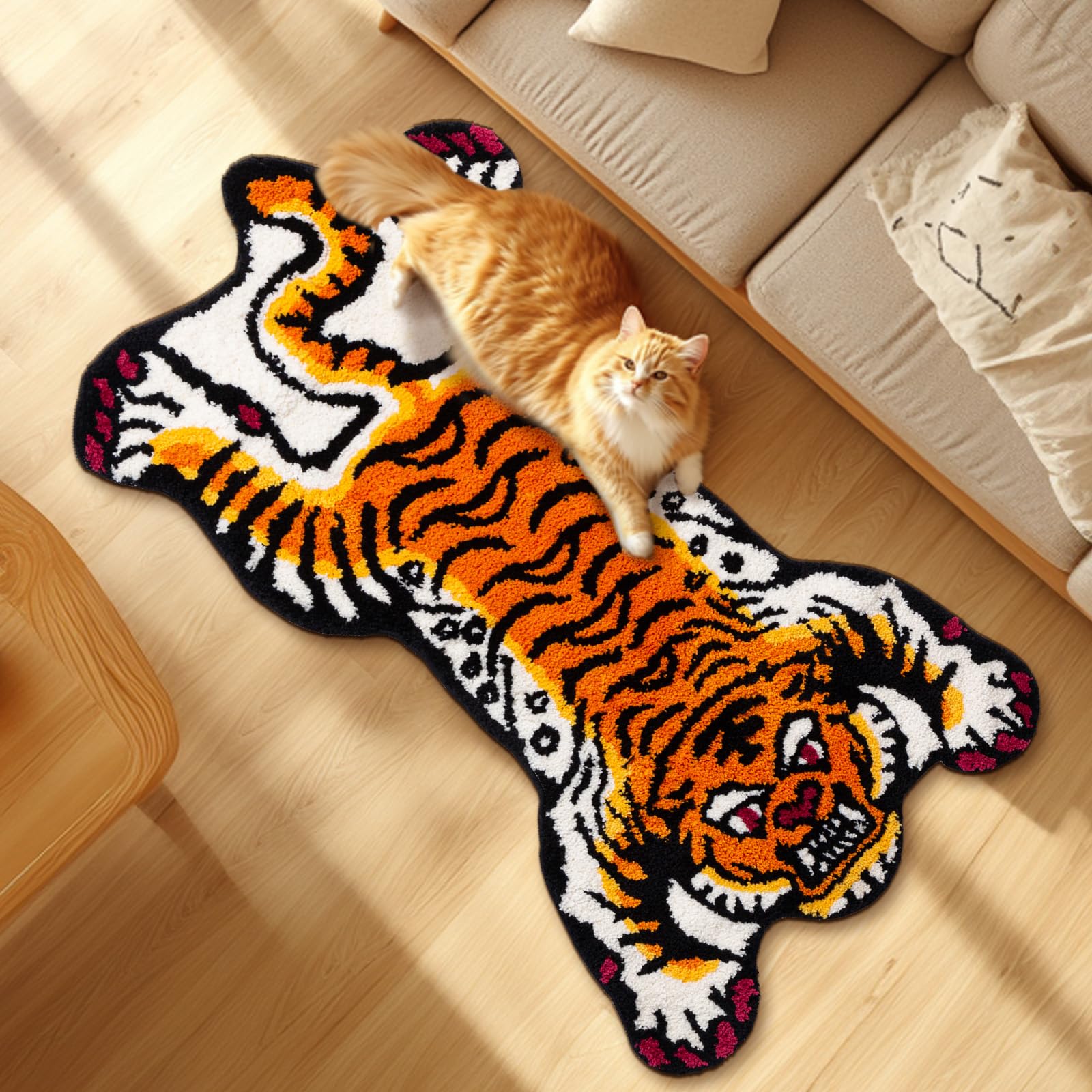 Naoloture tiger mat provides high absorbency to dry feet quickly.