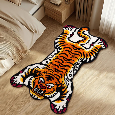 Naoloture tiger mat sized 24x40 inches fits standard bathrooms.