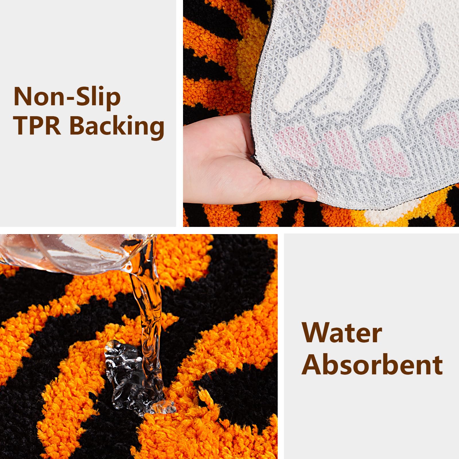 Naoloture tiger rug can double as a cozy pet bed.