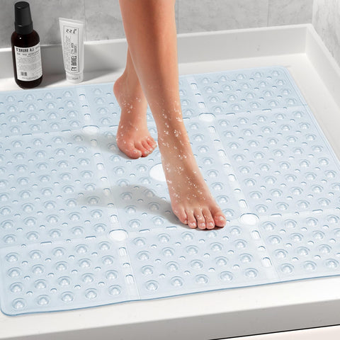 Naoloture mat with large suction cups grips smooth surfaces for stable placement.