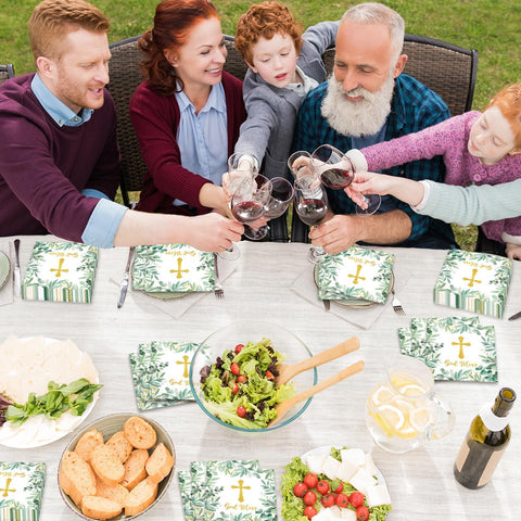 Naozinebi 2-ply napkin provides quick stain control during celebrations.