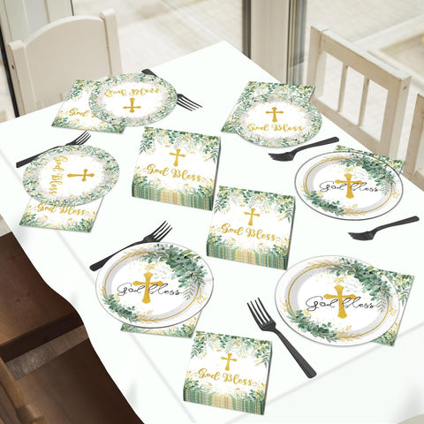 Naozinebi baptism party supplies suitable for baptisms, communions and gatherings.