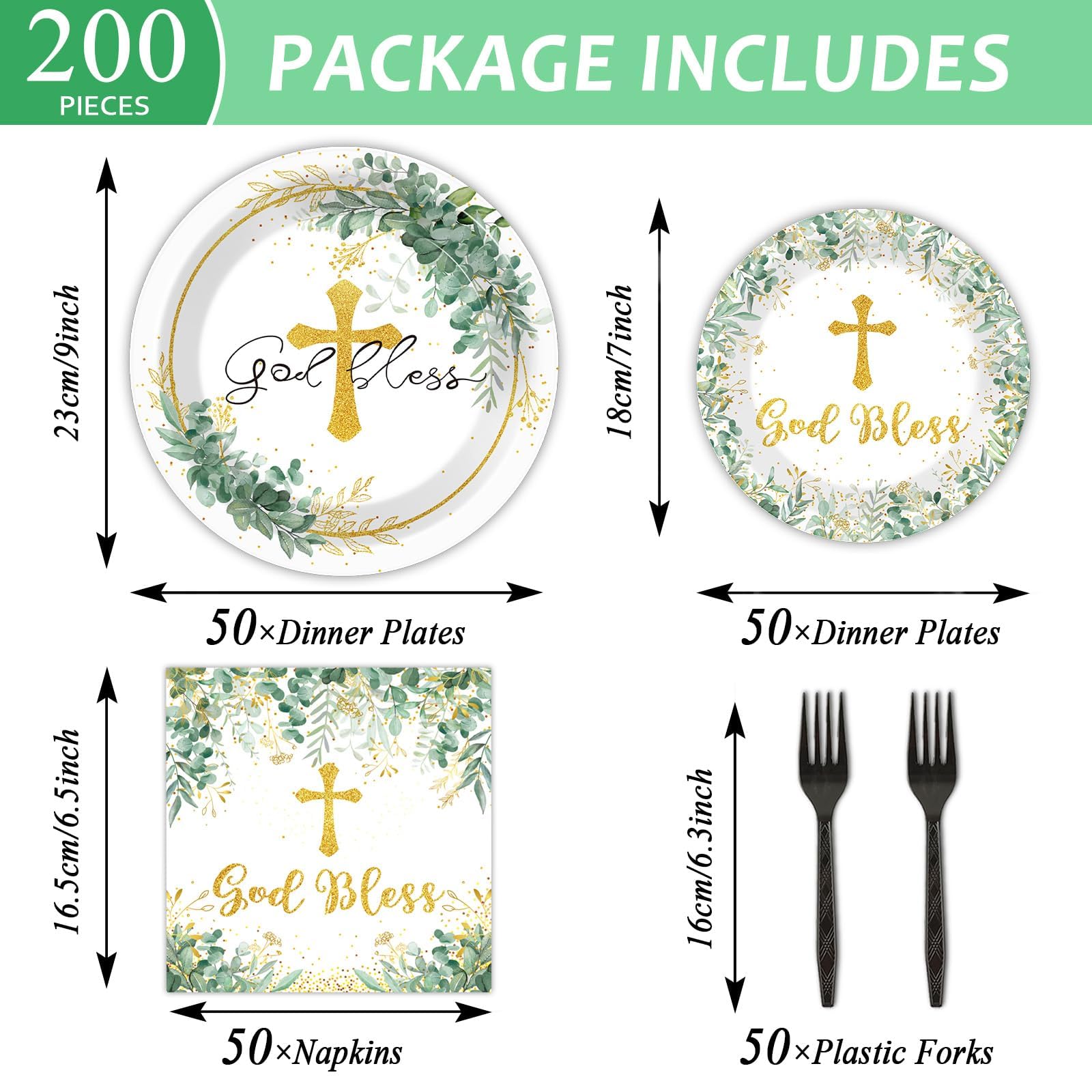 Naozinebi first communion 7in plates add a refined touch to communion meals.