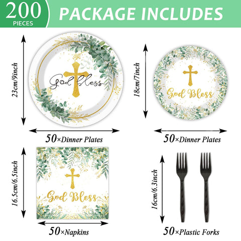 Naozinebi first communion 7in plates add a refined touch to communion meals.