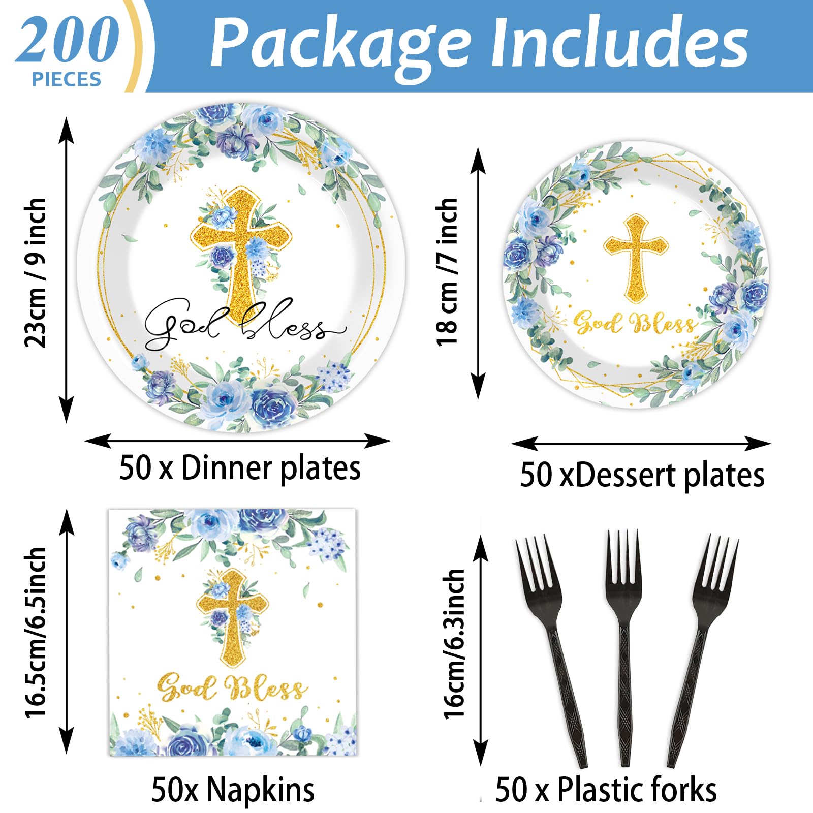 Naozinebi God Bless 9-inch plates handle desserts and mains with sturdy convenience.