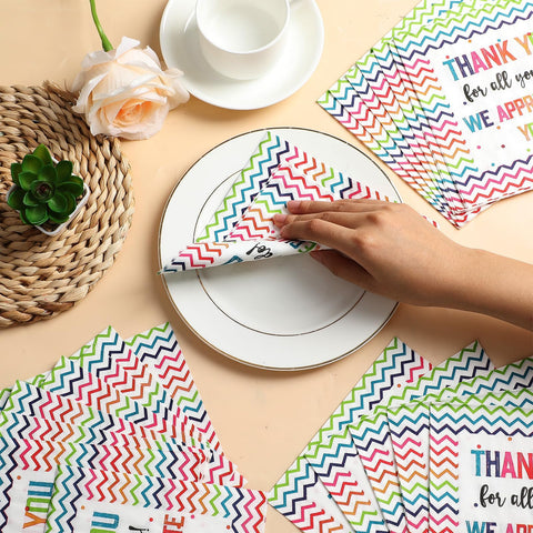 Naozinebi napkins on table at weddings or corporate events for guests