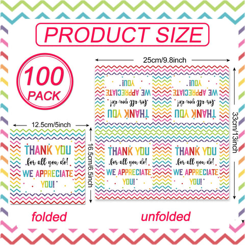 Naozinebi thank you napkins expanded size ideal for place settings