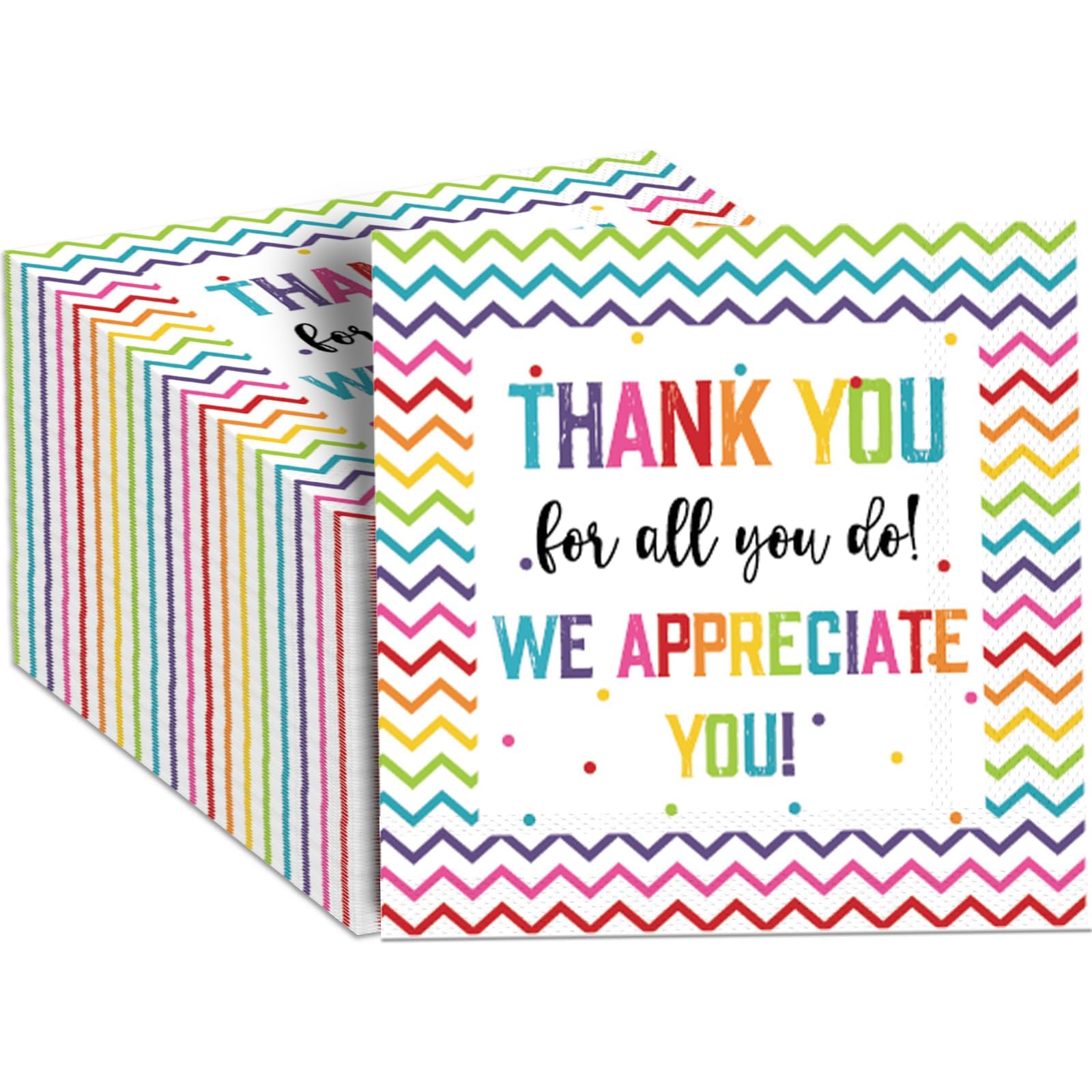 Naozinebi thank you napkins pack front for celebrations and easy cleanup