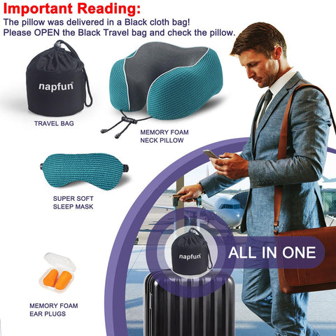 napfun luxury travel set shows mask and earplugs together