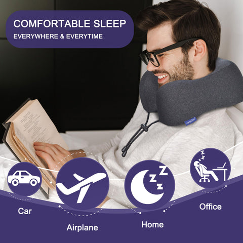 Napfun neck pillow supports long flights with relaxed head alignment.